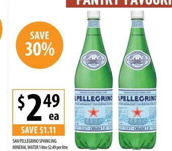 Supabarn San Pellegrino Sparkling Mineral Water 1 Litre offer