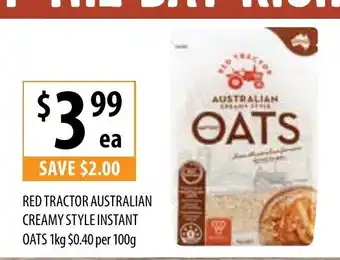 Supabarn Red Tractor Australian Creamy Style Instant Oats 1kg offer