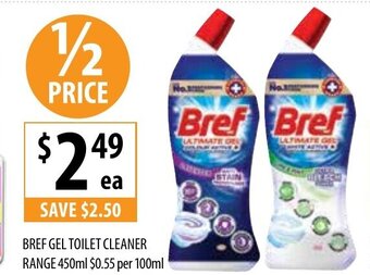 Supabarn Bref Gel Toilet Cleaner Range 450ml offer
