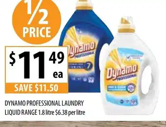 Supabarn Dynami Professional Laundry Liquid Range 1,8 Litere offer