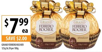 Supabarn Grand Ferrero Rocher 125g offer