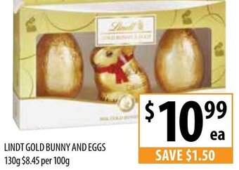 Supabarn Lindt Gold Bunny And Eggs 130g offer