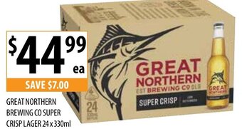 Supabarn Great Northern Brewing Co Super Crisp Lager 24x330ml offer
