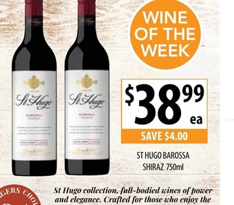 Supabarn St Hugo Barossa Shiraz 750ml offer