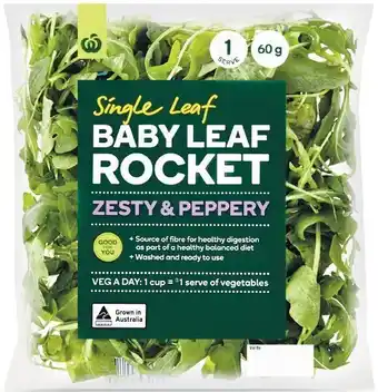 Woolworths Woolworths Australian Baby Rocket Salad 60g offer