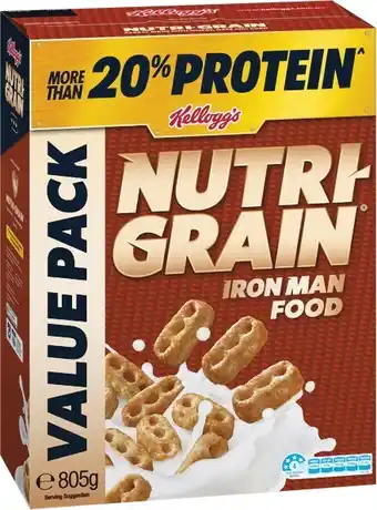 Woolworths Kelloggu2019s Nutri-Grain 805g or Just Right Original 790g offer