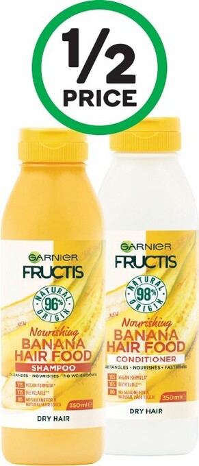 Woolworths Garnier Fructis Hair Food Shampoo or Conditioner 350ml offer