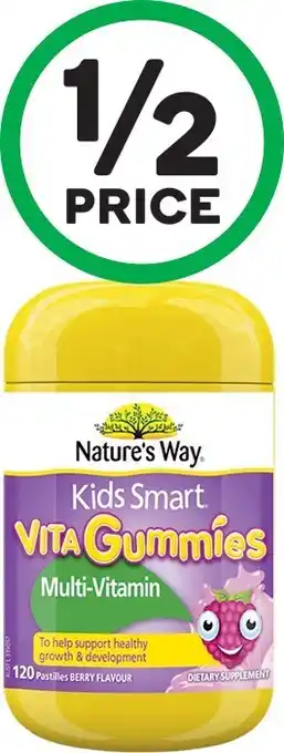 Woolworths Natureu2019s Way Kids Smart Vita-Gummies Multivitamin Pk 120* offer
