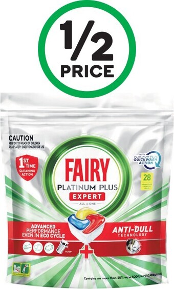 Woolworths Fairy Platinum Plus Dishwashing Tablets Pk 28 offer