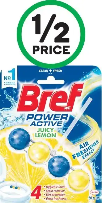 Woolworths Bref Power Active 50g or Toilet Cleaning Liquid 450ml offer