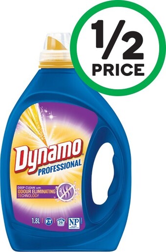 Woolworths Dynamo Professional Laundry Liquid 1.8 Litre offer