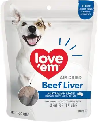 Woolworths Loveu2019em Liver Dog Treats 200g offer