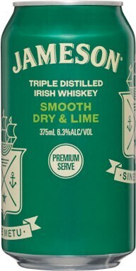 Woolworths Jameson Whiskey Smooth Dry & Lime 6.3% Cans 4x375ml offer