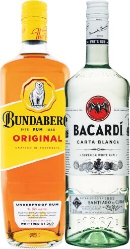 Woolworths Bundaberg UP Rum OR Bacardi White Rum 1 Litre offer