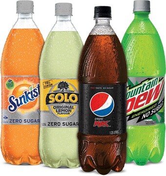 Woolworths Pepsi, Solo, Sunkist or Mountain Dew Soft Drink Varieties 1.25 Litre offer