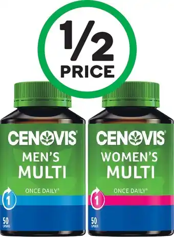 Cenovis Once Daily Menu2019s or Womenu2019s Multi Capsules Pk 50#