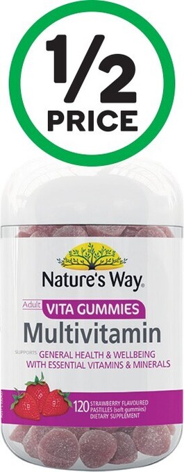 Woolworths Natureu2019s Way Vita Gummies for Adults Multivitamin Pk 120* offer