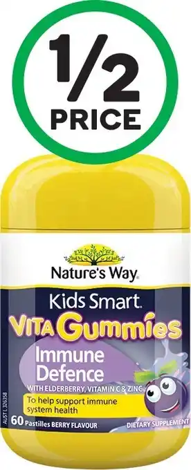 Woolworths Natureu2019s Way Kids Vita Gummies Immunity Pk 60* offer