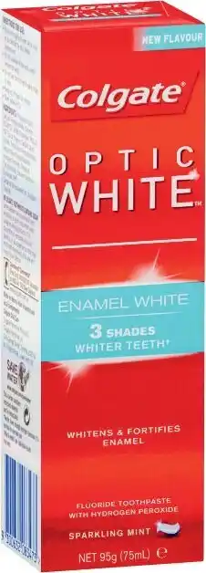 Coles Colgate Optic White Enamel White Toothpaste 95g offer