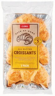 Coles Coles Croissants 3 Pack or 4 Pack offer