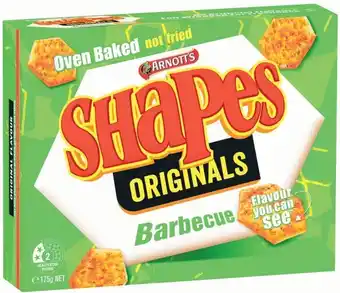 Coles Arnottu2019s Shapes Crackers 160g-190g offer
