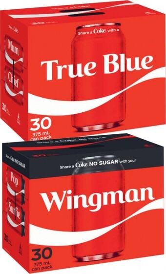 Coles Coca-Cola Soft Drink 30x375mL offer