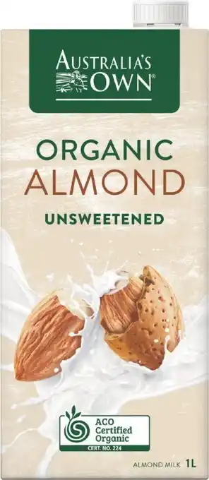 Coles Australiau2019s Own Unsweetened Organic Almond or Coconut Milk 1 Litre offer