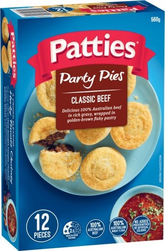 Coles Patties Party Meat Pies 12 Pack 560g offer