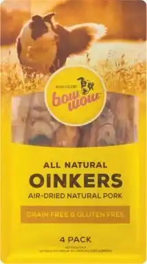 Coles Bow Wow Oinkers Dog Treats 4 Pack offer