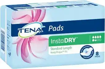 Coles Tena Instadry Standard Length Pads 8 Pack offer