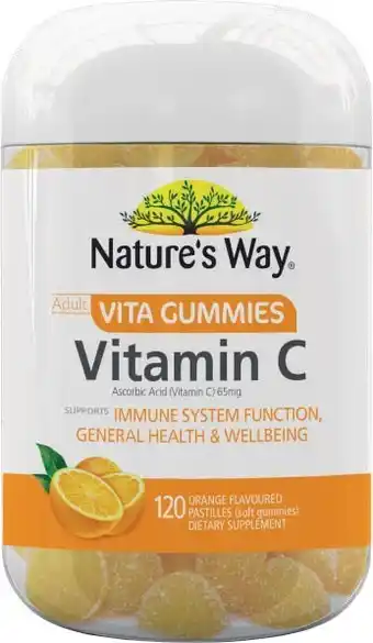 Coles Natureu2019s Way Vitamin C Adult Vita Gummies 120 Pack offer