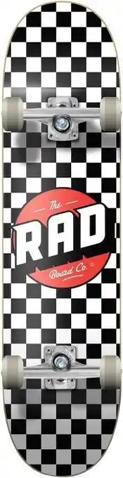Coles Rad Dude Crew Skateboard Checkers Black and White 7.75” offer
