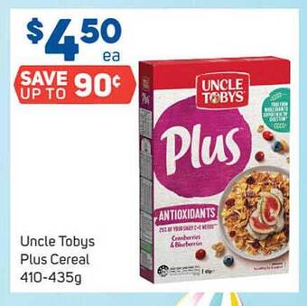 Foodland Uncle Tobys Plus Cereal offer