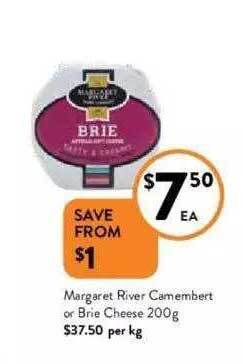 Foodworks Margaret River Camembert Or Brie Cheese offer