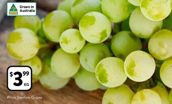 Foodworks White Seedless Grapes offer