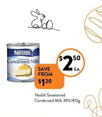 Foodworks Nestle Sweetened Condensed Milk 395/410g offer