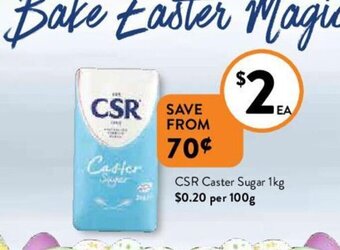 Foodworks CSR Caster Sugar 1kg offer