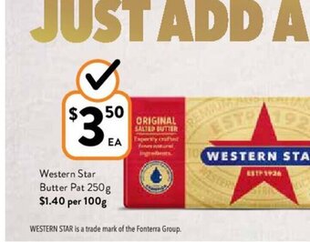 Foodworks Western Star Butter Pat 250g offer