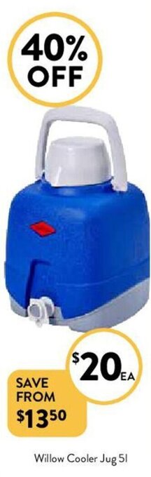 Foodworks Willow Cooler jug 5L offer