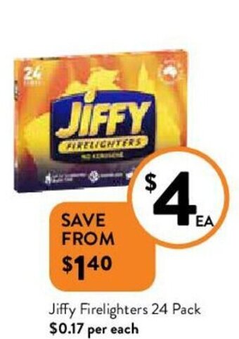 Foodworks Jiffy Firelighters 24 Pack offer