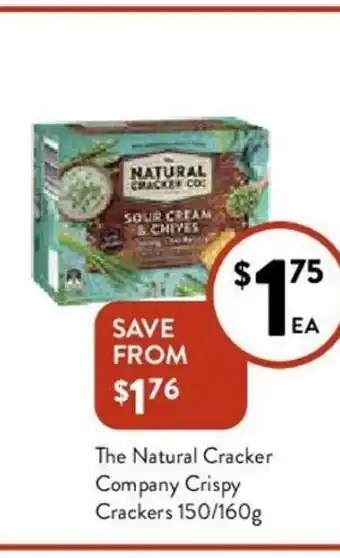 Foodworks The Natural Cracker Company Crispy Crackers 150/160g offer