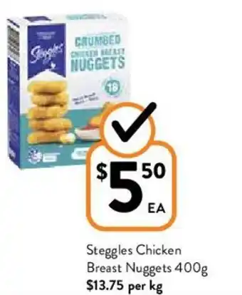 Steggles Chicken Breast Nuggets 400g