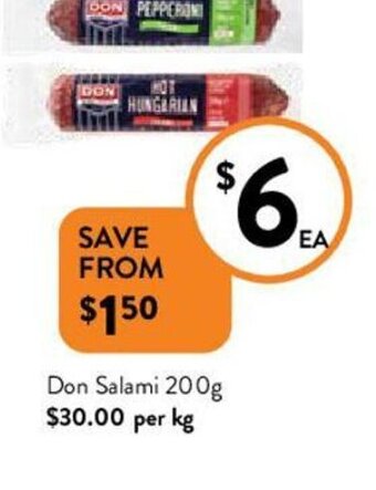 Foodworks Don Salami 200g offer