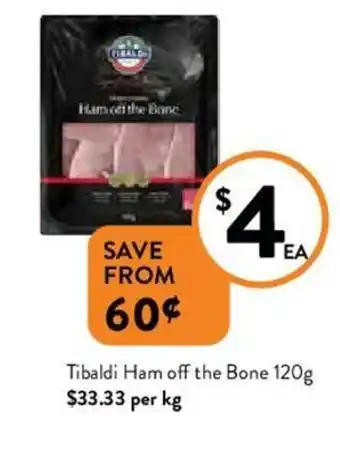 Tilbaldi Ham off The Bone 120g