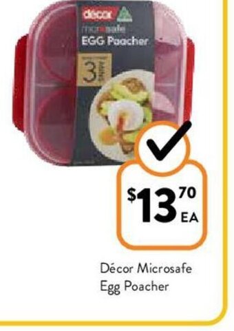Foodworks Decor Microsafe Egg Poacher offer
