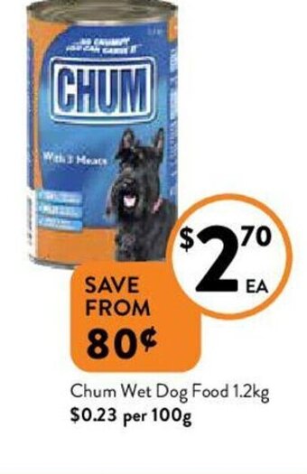 Foodworks Chum Wet Dog Food 1,2kg offer