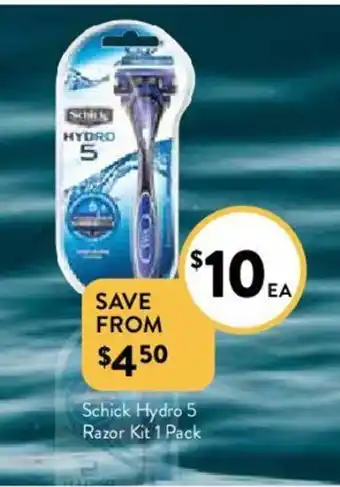 Foodworks Schick Hydro 5 Razor Kit 1 Pack offer