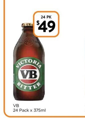 Foodworks VB 24 Pack x 375ml offer
