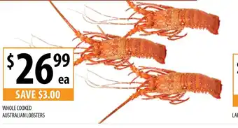Supabarn Whole Cooked Australian Lobsters offer