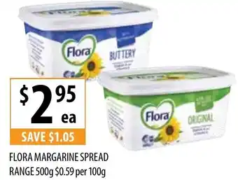 Supabarn Flora Margarine Spread Range 500g offer